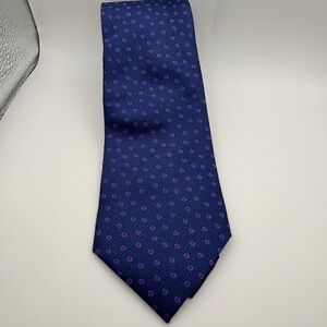 Michael Kors Navy and Purple Patterned Tie